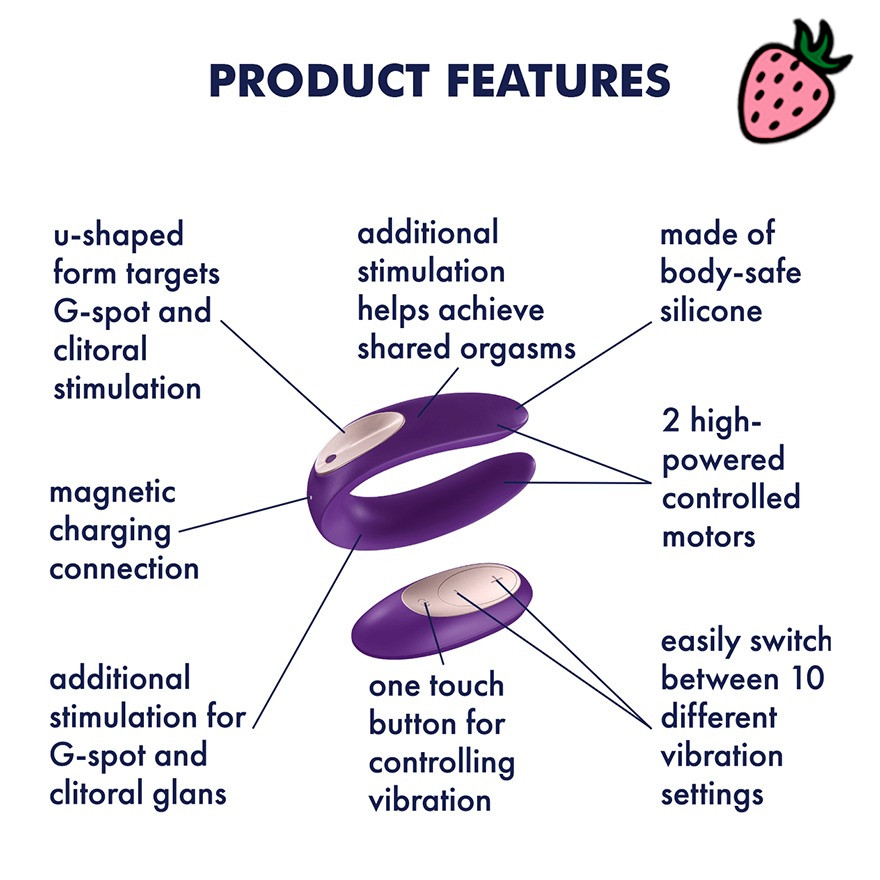 Satisfyer Double Plus Remote - Vibrador para Casais Satisfyer Double Plus Remote - Vibrador para Casais