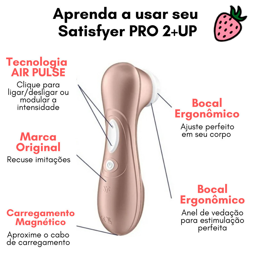 Sugador Satisfyer PRO 2+ UP - Sugador e Estimulador de Clitóris com Ondas de Pressão à Prova D’Água Sugador Satisfyer PRO 2+ UP - Sugador e Estimulador de Clitóris com Ondas de Pressão à Prova D’Água