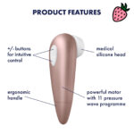 Satisfyer Number One - Sugador e Estimulador de Clitóris com Ondas de Pressão à Prova D’Água