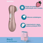 Sugador Satisfyer PRO 2+ UP - Sugador e Estimulador de Clitóris com Ondas de Pressão à Prova D’Água