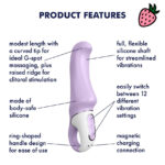 Satisfyer Charming Smile - Vibrador e Estimulador de Ponto G com 12 Modos de Vibração à Prova D’Água