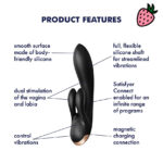 Satisfyer Double Flex - Vibrador Ponto G com Estimulador de Clitoris e Controle via APP