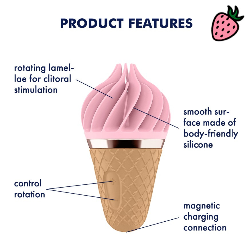 Satisfyer Sweet Treat - Estimulador de Clitoris com 5 Modos de Vibração e Rotação à Prova D’Água Satisfyer Sweet Treat - Estimulador de Clitoris com 5 Modos de Vibração e Rotação à Prova D’Água