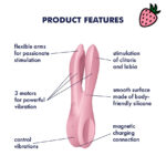 Satisfyer Threesome 1 - Estimulador de Clitóris com 12 Modos de Vibração à Prova D’Água