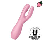Satisfyer Threesome 3 -  Estimulador de Clitóris com 12 Modos de Vibração à Prova D’Água