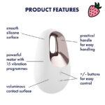 Satisfyer White Temptation - Estimulador de Clitóris com 10 Modos de Vibração e 5 Intensidades à Prova D’Água