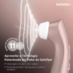 Sugador Satisfyer PRO 2+ UP - Sugador e Estimulador de Clitóris com Ondas de Pressão à Prova D’Água