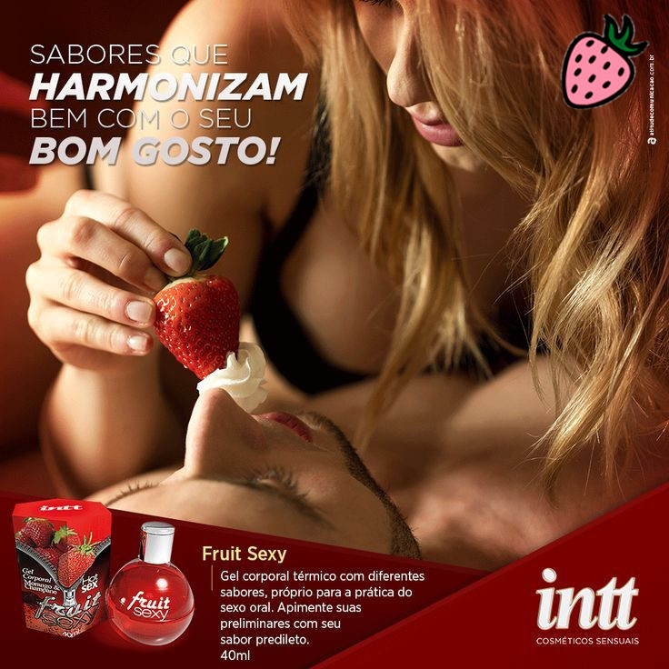 Fruit Sexy Gel Beijável Sabor Morango & Champagne 40ml Intt Fruit Sexy Gel Beijável Sabor Morango & Champagne 40ml Intt