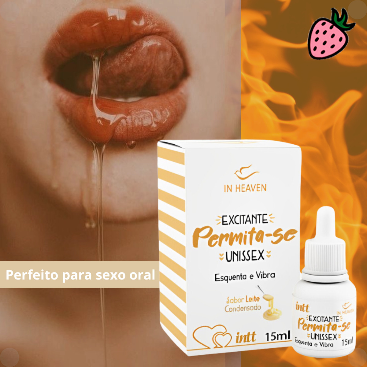 Permita-se Gel Excitante Unissex - Esquenta e Vibra 15ml Intt Permita-se Gel Excitante Unissex - Esquenta e Vibra 15ml Intt