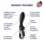 Satisfyer Heat Climax - Vibrador Anal com 12 Modos de Vibração e Aquecimento e Controle via APP