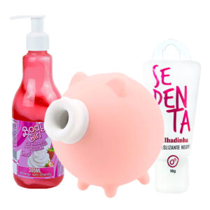 Kit Ela por Ela – Estímulo, Deslizante e Hidratante Beijável para o Prazer Feminino