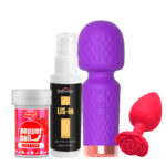 Kit Explora & Sente – Varinha Mágica, Plug Anal, Bolinhas e Gel Lis-In