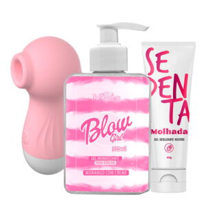 Kit Sensações Completas – Sugador, Gel Beijável e Gel Deslizante