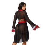 Robe Chamas do Prazer de Tule Corações Bordados - Tallyta Moda Apimentada