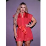 Robe em Microfibra Rendado com laço Hot Love