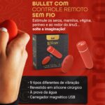 Control Me - Bullet Recarregável com 9 Intensidades e Controle Remoto Sem Fio