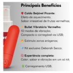 Kit Bullet e Calda Beijável Picante INTT e Deborah Secco