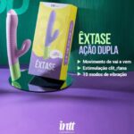 Êxtase Collors - Vibrador com Função de Vai e Vem e Estimulo Clitoriano