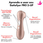 Sugador Satisfyer PRO 2+ UP - Sugador e Estimulador de Clitóris com Ondas de Pressão à Prova D’Água
