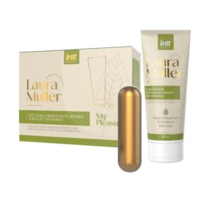 Kit My Pleasure By Laura Muller - Bullet Dourado 9 intensidades e Lubrificante Íntimo