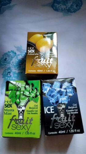 Click to view full screen Fruit Sexy Menta Gel Beijável Com Efeito Quente 40G photo review