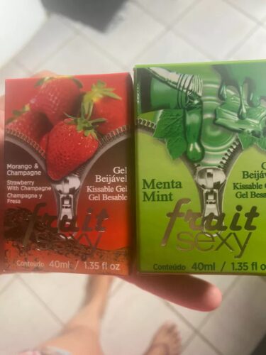 Click to view full screen Fruit Sexy Menta Gel Beijável Com Efeito Quente 40G photo review