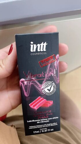 Click to view full screen Vibration Power Chiclete Gel 17ml - Gel Extra Forte Vibra Aquece E Lubrifica photo review
