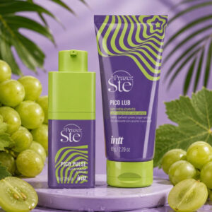 Kit Pico Pulse Pico Lub Intt Prazer Set Lubrificante Beijável Uva Verde